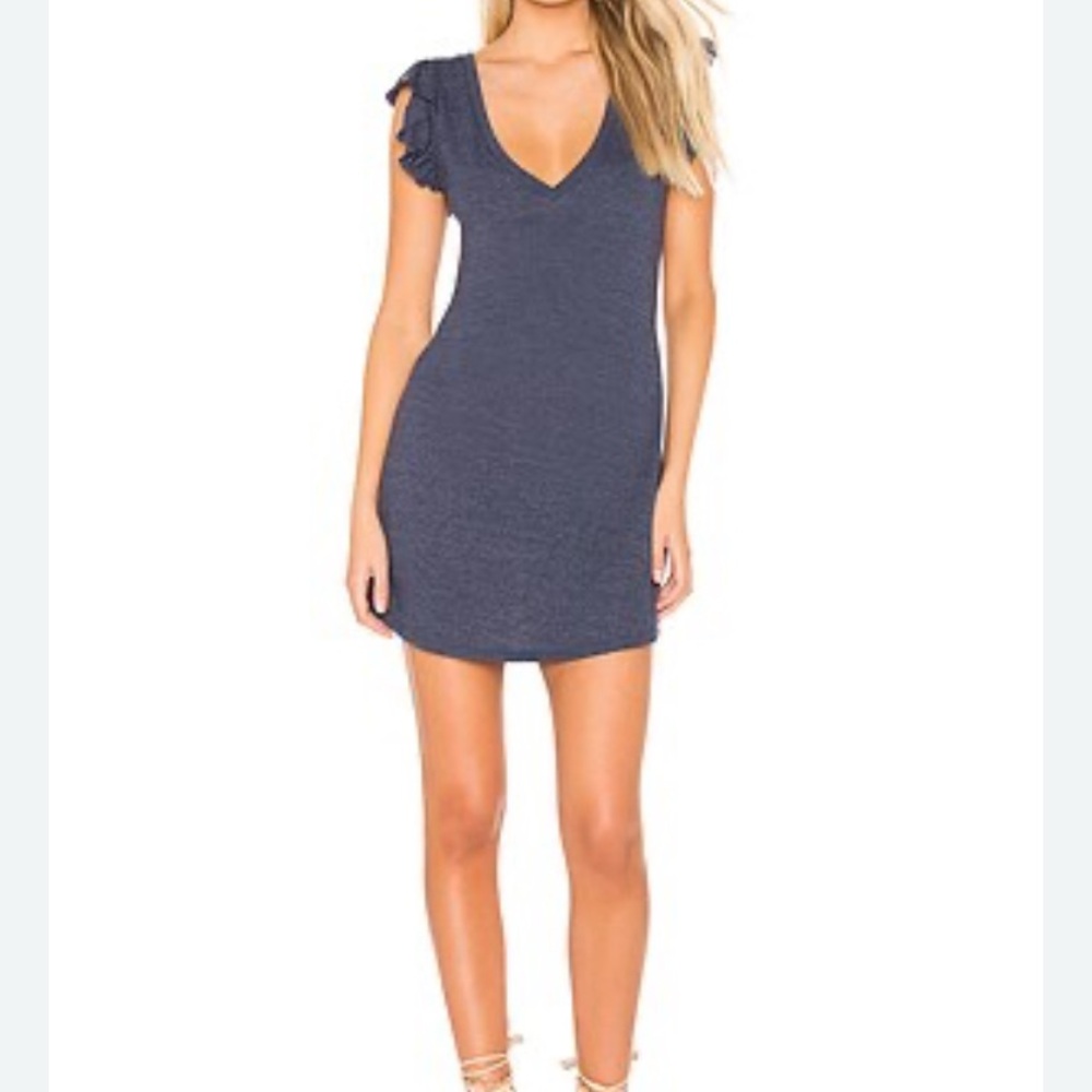 CHASER Gray Soft T-Shirt Mini Dress Small